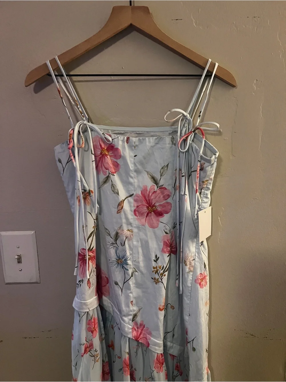 Petal & Pup Light Blue Floral Maxi Dress with Pink Blooms Size 8 NWT - Picture 9 of 15